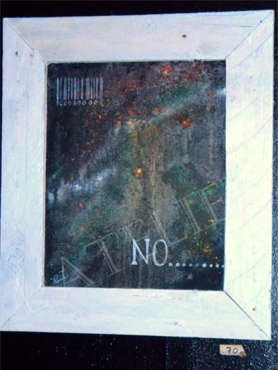 Tableau Rain Art "No"