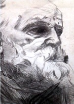 Portrait de Victor Hugo à la mine de plomb.